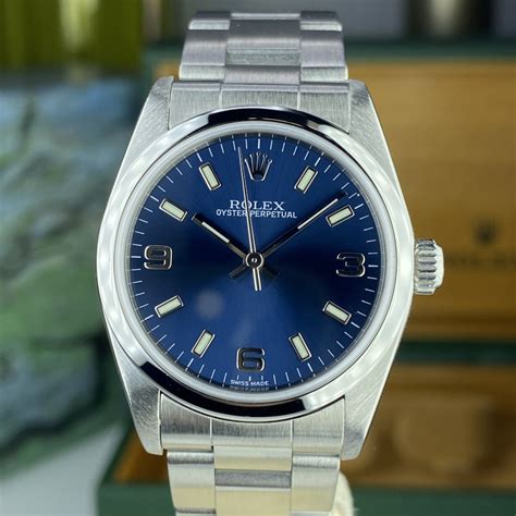 rolex 31mm blue dial.